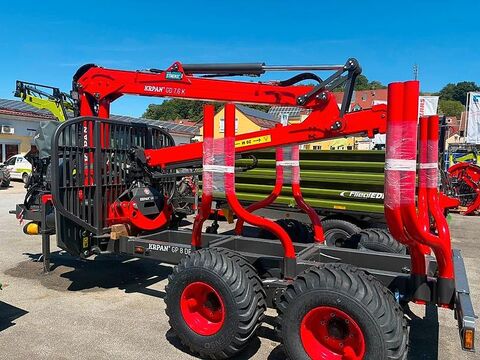 Krpan Rückewagen GP8DF mit Kran 7,6 K 7,60m Druckluft