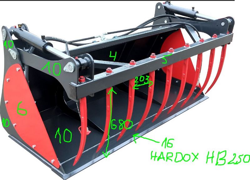 Metal-Technik Krokodilschaufel 1,8m 3