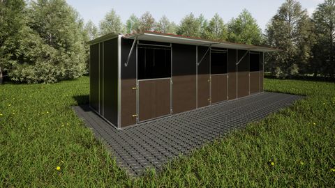 Sonstige 3er Außenbox,9x3m,Weideunterstand,Pferdestall,Of