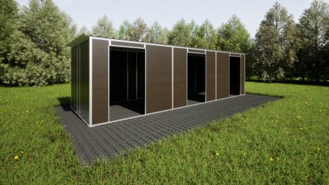 Sonstige Fahrbare Weidehütte, 9x3m, Weideunterstand,Pferd