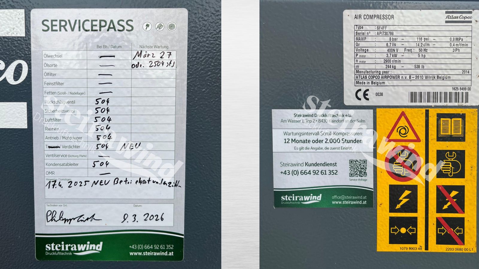 Atlas Copco ölfreier Kolbenkompressor 2