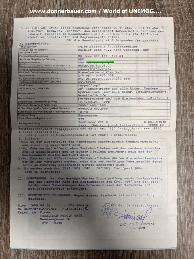 MB Trac 800 mit Werner Forstausrüstung  2