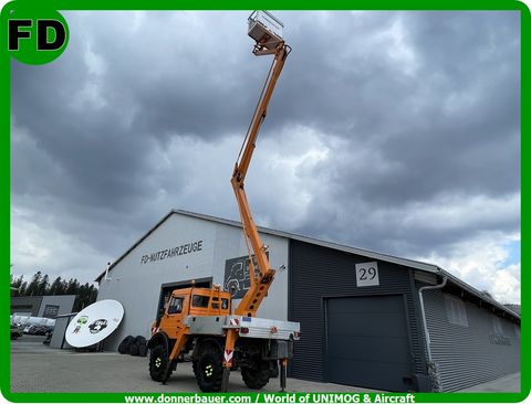 Unimog U1400 mit Arbeitsbühne , Hochdach , 1a Zu