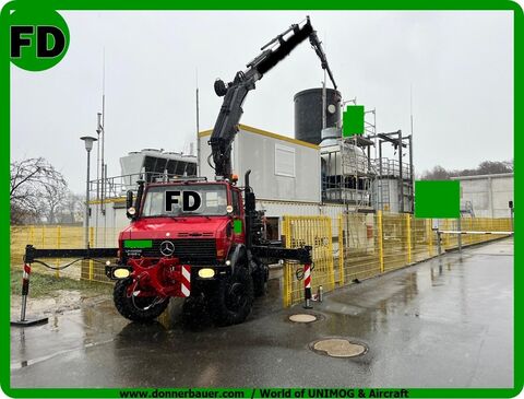 Unimog mit dem größen Kran, 23 Meter , Winde