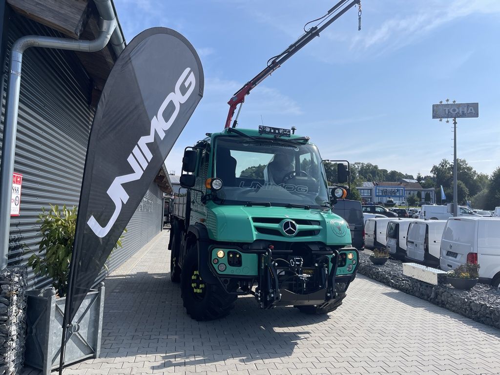 Mercedes Unimog U318 aus Ez. 2014 mit Ladekran , Forstzan 3