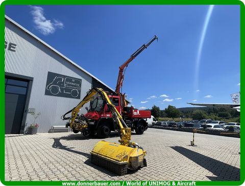 2 Wege Unimog mit Kran und Mähwerk , Österreich 