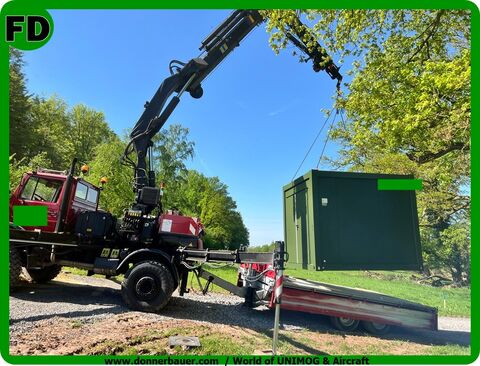 Unimog mit dem größen Kran, 23 Meter , Winde