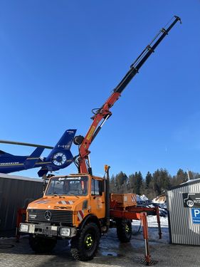 Unimog Unimog U1450 mit großen Kran und Kranseilwinde 