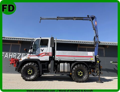 Unimog U300 mit Kran, Österreich Zulassung 