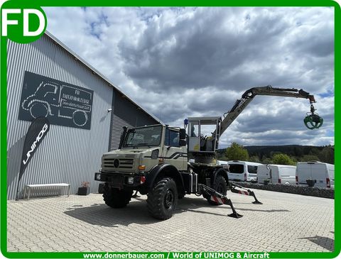 Unimog U5000 mit Kran, Pritsche , Spezial