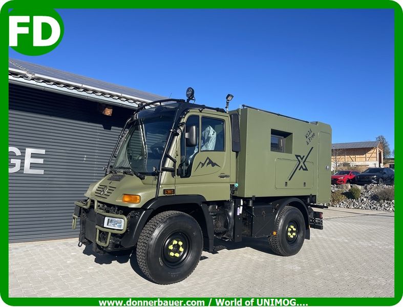 Mercedes Unimog U300 Camper, mit Pritsche zum Wechseln  3
