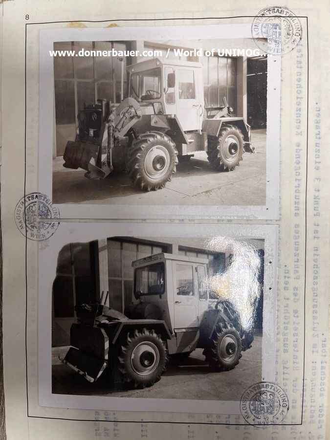 MB Trac 800 Forst , Österreich Typenschein  2