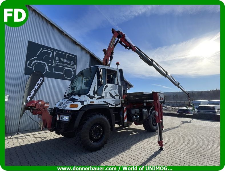 Unimog Unimog U400 mit Mega Kran, Seilwinde uvm.  3