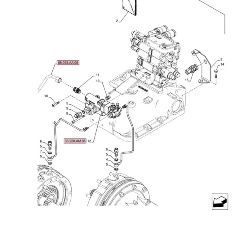 Case IH Hydraulisches Bremsventil Satz 1