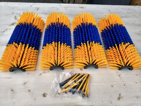 Sonstige 4x Kratzbürsten Gelb/Blau halbrund XL inkl. Vers