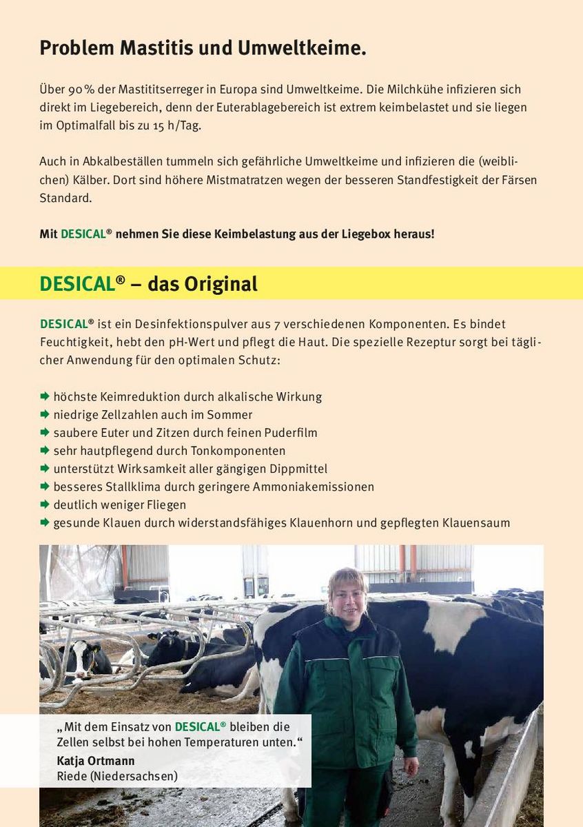 Pöchacker Kuhkomfort Desical Hygieneeinstreupulver 2