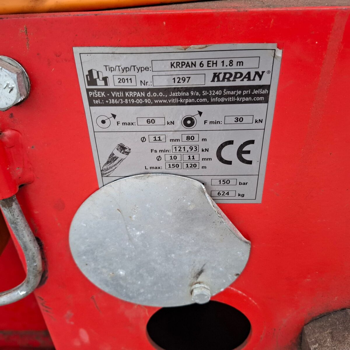 Krpan Seilwinde 6,5EH 3