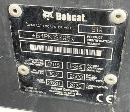 Bobcat E19 2