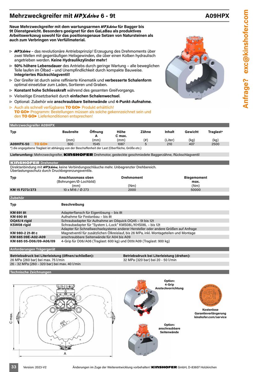 KINSHOFER A09HPX-50 mit MS08  3