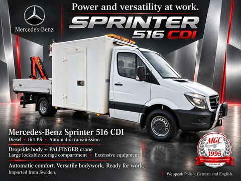 Mercedes Sprinter 516 / Palfinger HDS / Serviced!