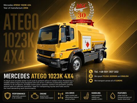 Mercedes Atego 1023 4X4 / KOBIT / 6200L / SERVICED!