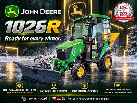John Deere 1026R 4WD - Serviced! - PLOW + SPREADER GRATIS!