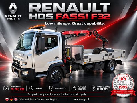 Renault D 7.5 180 / AUTOMAT / FASSI F32 / SERVICED!