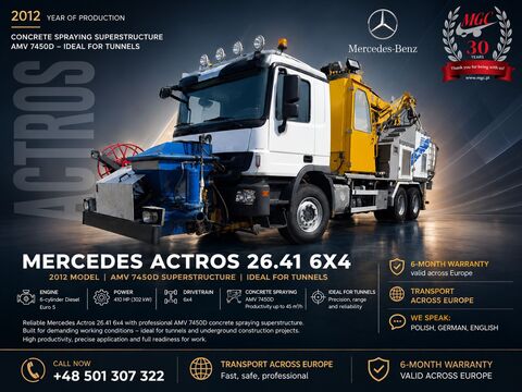 Sonstige Actros 3241 / CONCRETE SPRAYER / AMV7450D / SHOT