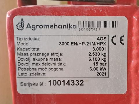 Agromehanika AGS 3000 EN - gebrauchte Feldspritze 21m
