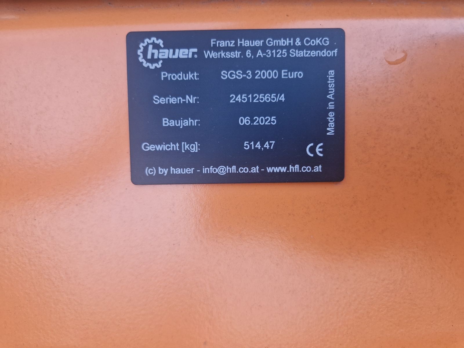 Hauer SGS-3 2000mm EURO Silogreifschaufel 3