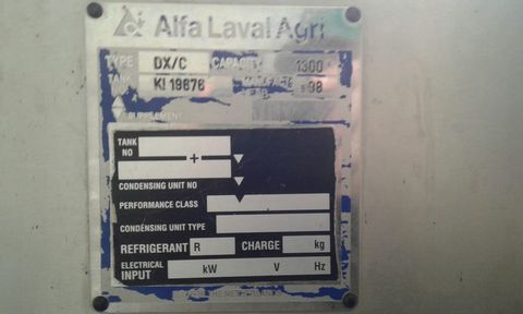 De Laval  Milchtank DX/C 1300 mit Kühlung