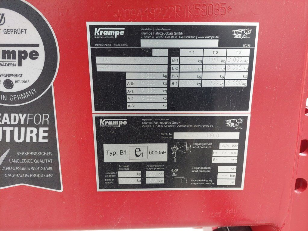 KRAMPE Tandem Wannenkipper BigBody 650 Carrier 2