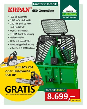 Krpan 650 Greenline Landforst Aktion
