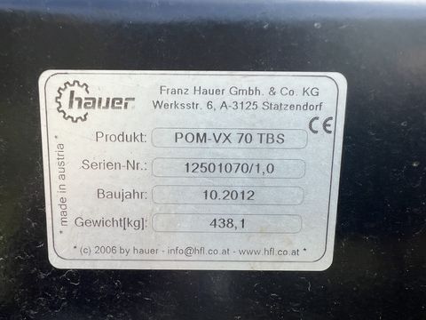 Hauer POM-VX 70 TBS "N" 920 mm mit Haueraufnah