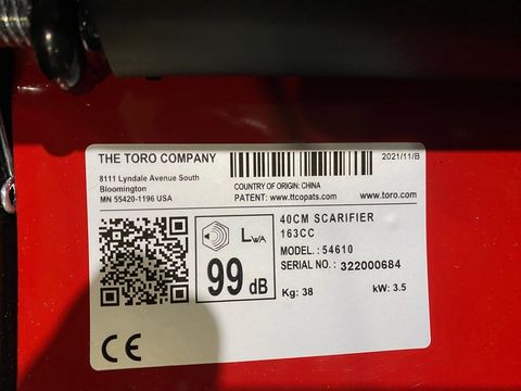 Toro Vertikutierer Modell TORO 54610