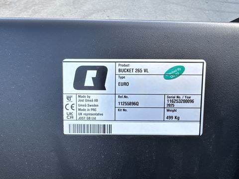 Quicke Volumenschaufel VL 265 mit Euroaufnahme