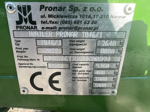 Pronar Pronar T046/1 (Kurier10) mit Stahlaufbau