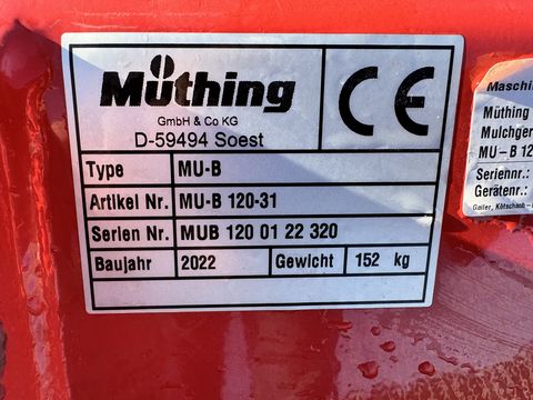 Müthing MU-B 120 passend für Aebi Motormäher