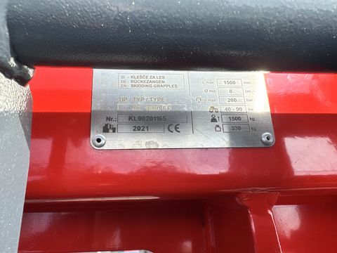 Krpan KL 1500 FF Holzzange Euro-Dreipunktaufnahme