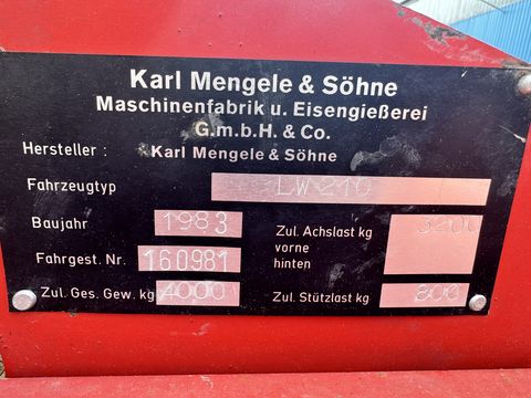 Mengele LW 210 Quadro Ladewagen in gutem Zustand