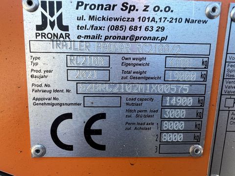 Pronar RC 2100/2 mit hydr. Rampen breite Ausführung