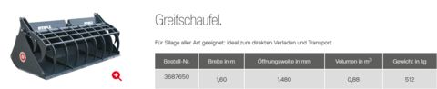Stoll Greifschaufel 160 cm Euro