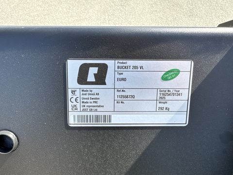 Quicke Volumenschaufel VL 205 mit Euroaufnahme