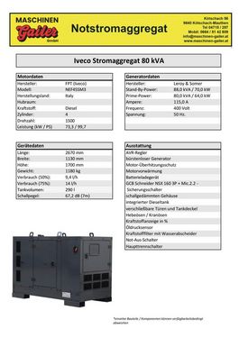 Iveco FOGO FD 80 I-ST mit Steckdosenpaket