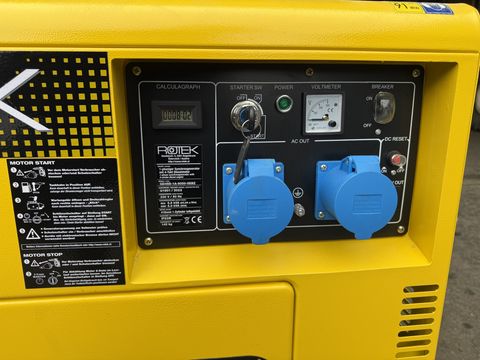 Rotek-Rotex Dieselgenerator mit 5kVA Leistung und Gehäuse 