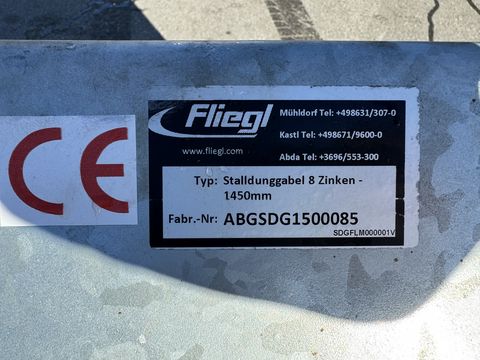 Fliegl Stalldunggabel 145cm Euroaufnahme Vollverzinkt