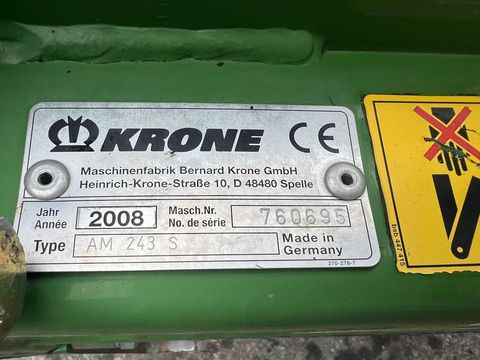 Krone AM 243 S Heckscheibenmähwerk 240cm