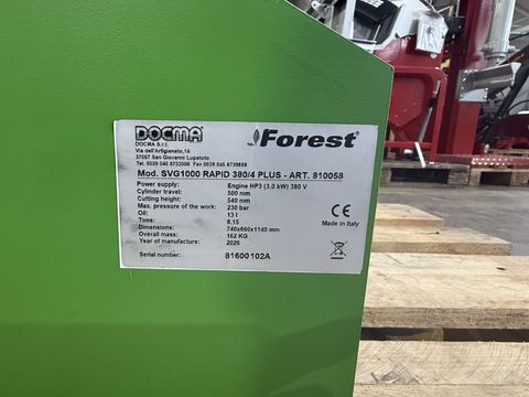 Docma SVG 1000 Rapid 8to Kurzholzspalter elektr. 400V