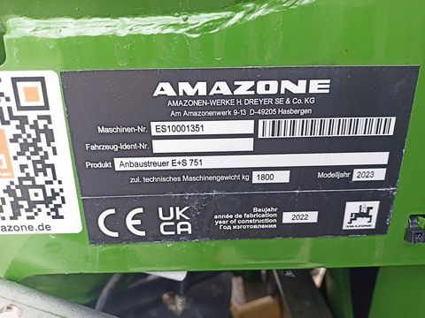 Amazone E+S 751 Spezial Winterdienststreuer