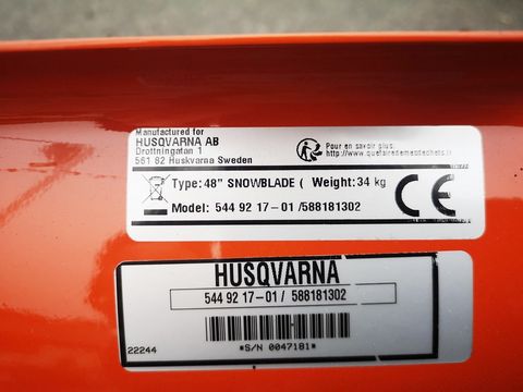 Husqvarna SB 122 Schneeschild zu Rasentraktor